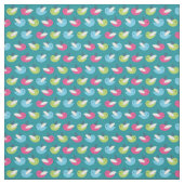 Vogelpatroon Blauw Stof (Swatch)