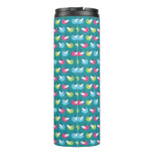 Vogelpatroon Blauw Thermosbeker (Achterkant)