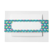 Vogelpatroon Blauw Uitnodigingen Wikkel (Voorkant Voorbeeld)