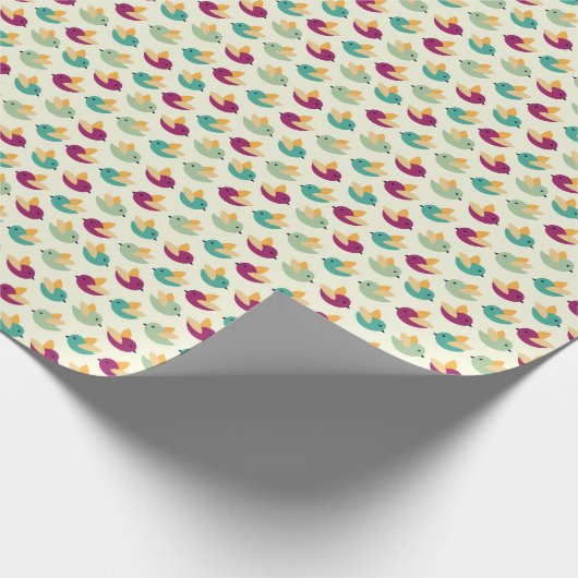 Vogelpatroon Cadeaupapier (Hoek)