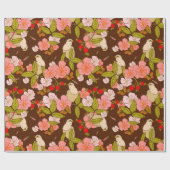 Vogelpatroon Cadeaupapier (Vlak)