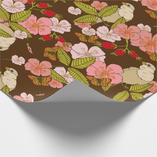 Vogelpatroon Cadeaupapier (Hoek)