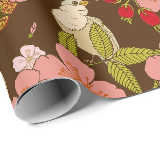 Vogelpatroon Cadeaupapier (Rol Hoek)