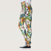 Vogelpatroon en exotische bloempatroon 2 leggings (Links)