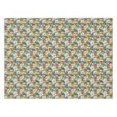 Vogelpatroon en exotische bloempatroon 2 tafelkleed (Voorkant (Horizontaal))