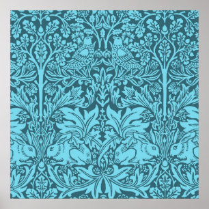  vogelpatroon en konijnenpatroon, poster