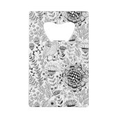 Vogelpatroon en patroon van doedelen creditkaart flessenopener (Voorkant)