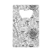 Vogelpatroon en patroon van doedelen creditkaart flessenopener (Achterkant)