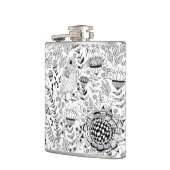 Vogelpatroon en patroon van doedelen heupfles (Links)