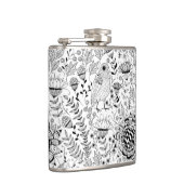 Vogelpatroon en patroon van doedelen heupfles (Rechts)