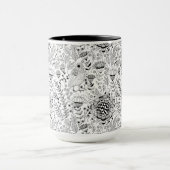 Vogelpatroon en patroon van doedelen mok (Midden)