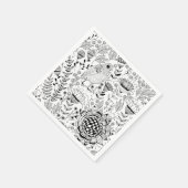 Vogelpatroon en patroon van doedelen servetten (Hoek)