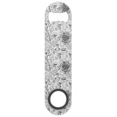 Vogelpatroon en patroon van doedelen speed flessenopener (Achterkant)