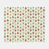 Vogelpatroon Fleece Deken (Voorkant (Horizontaal))