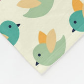 Vogelpatroon Fleece Deken (Hoek)