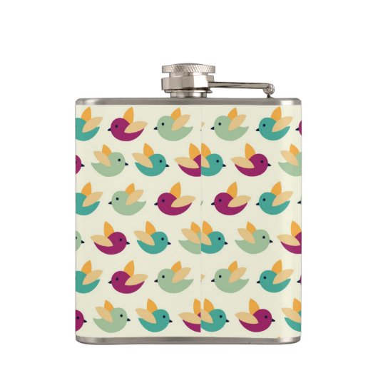 Vogelpatroon Heupfles (Achterkant)