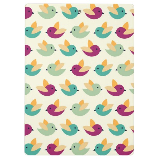 Vogelpatroon Klembord (Achterkant)