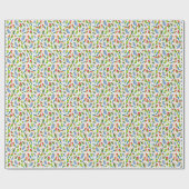  vogelpatroon, kleurrijk parkietpatroon cadeaupapier (Vlak)