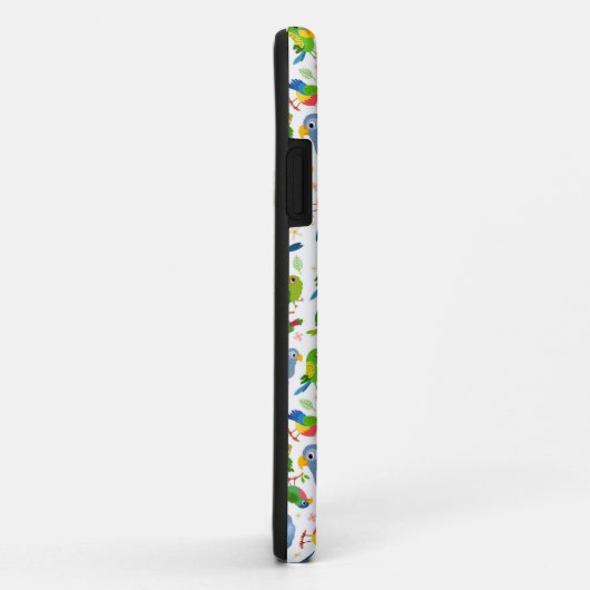 vogelpatroon, kleurrijk parkietpatroon Case-Mate iPhone case (Achterkant/rechts)