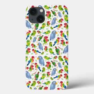 vogelpatroon, kleurrijk parkietpatroon Case-Mate iPhone case
