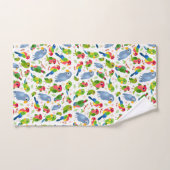  vogelpatroon, kleurrijk parkietpatroon handdoek (Handdoek)