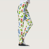  vogelpatroon, kleurrijk parkietpatroon leggings (Rechts)