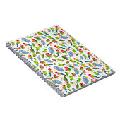  vogelpatroon, kleurrijk parkietpatroon notitieboek (Rechterzijde)