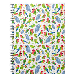  vogelpatroon, kleurrijk parkietpatroon notitieboek