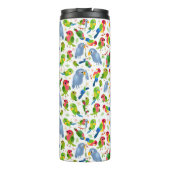  vogelpatroon, kleurrijk parkietpatroon thermosbeker (Achterkant)