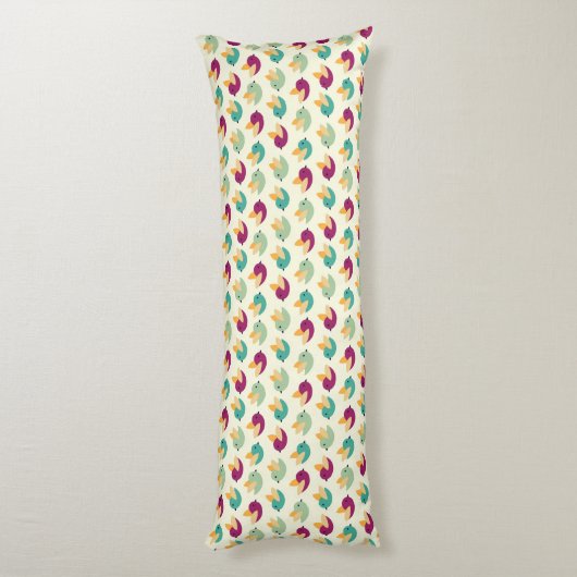 Vogelpatroon Lichaamskussen (Achterkant (Verticaal))