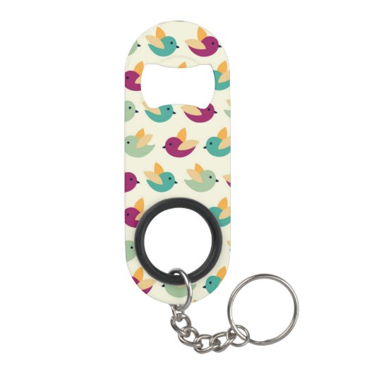 Vogelpatroon Mini Flessenopener (Achterkant)