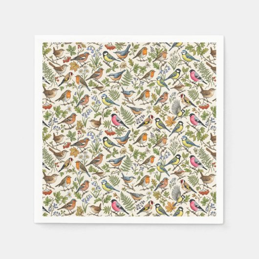 Vogelpatroon Servet (Voorkant)
