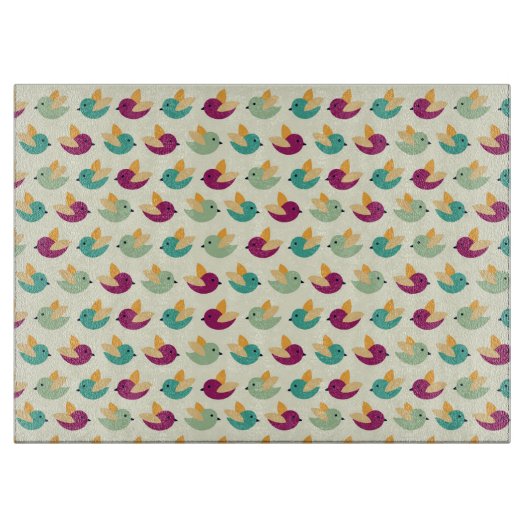 Vogelpatroon Snijplank (Voorkant)