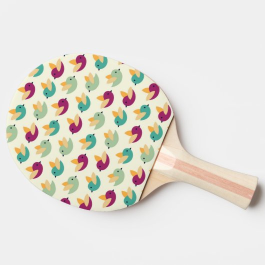 Vogelpatroon Tafeltennisbatje (Zijkant)