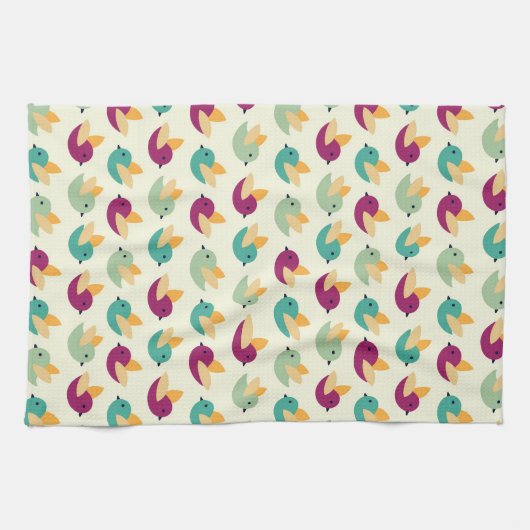 Vogelpatroon Theedoek (Horizontaal)