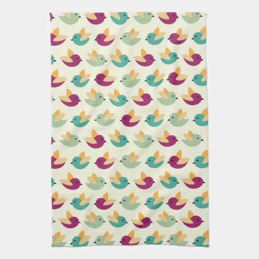 Vogelpatroon Theedoek (Verticaal)