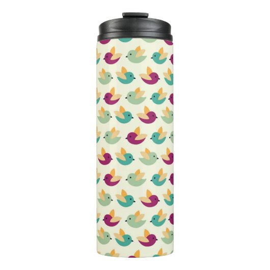 Vogelpatroon Thermosbeker (Voorkant)