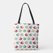 Vogelpatroon Tote Bag (Achterkant)