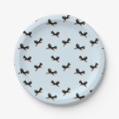 Vogelpatroon vliegende Puffins Papieren Bordje (Voorkant)