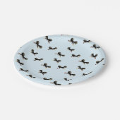 Vogelpatroon vliegende Puffins Papieren Bordje (Gekanteld)