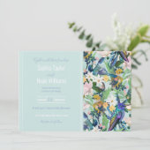 Vogelpatroon waterverf Spring Flowers (Staand voorkant)