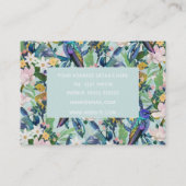 Vogelpatroon waterverf Spring Flowers Visitekaartje (Achterkant)