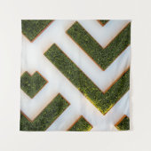 Vogelperspectief van doolhof tuin wandkleed (Voorkant (horizontaal))