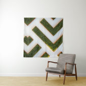 Vogelperspectief van doolhof tuin wandkleed (In Situ (horizontaal))