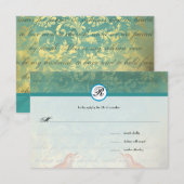  vogelpest Endive Wedding Uitnodiging (Voorkant / Achterkant)