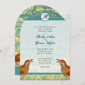  vogelpest Endive Wedding Uitnodiging (Voorkant / Achterkant)