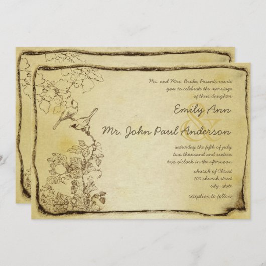 vogelpest - goudmetaalperkamentweddenschap kaart (Voorkant / Achterkant)