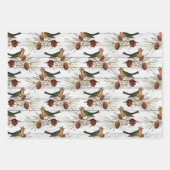  vogelpest kerstmis inpakpapier vel (Voorkant 2)