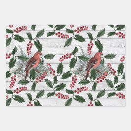  vogelpest kerstmis inpakpapier vel