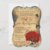  vogelpest met rode hartbladeren kaart (Achterkant)